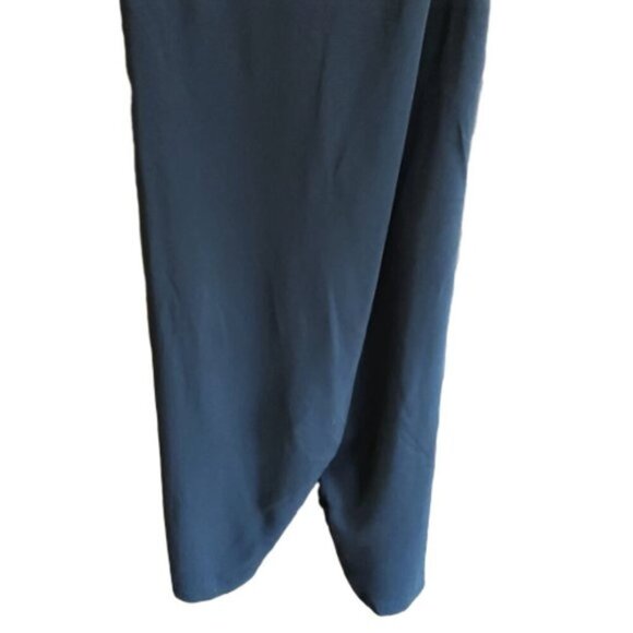 Wide leg cropped black overalls, jumpsuit, contemporary, minimalist - Picture 6 of 9